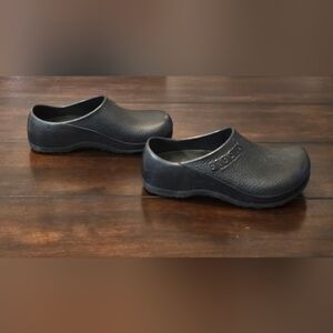 Birkenstock Super Profi-Birki Clogs Mule Shoes Black Rubber Size W8 M6